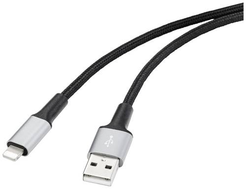 Renkforce USB, Apple Lightning Anschlusskabel [1x USB 2.0 Stecker A - 1x Apple Lightning-Stecker] 1.