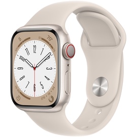 Apple Watch Series 8 GPS + Cellular 41 mm Aluminiumgehäuse polarstern, Sportarmband polarstern