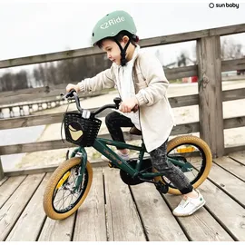 SUN BABY Kinderfahrrad Jungen Fahrrad Stützräder Schubstange 14 Zoll Verdant Rowan grün - Grün