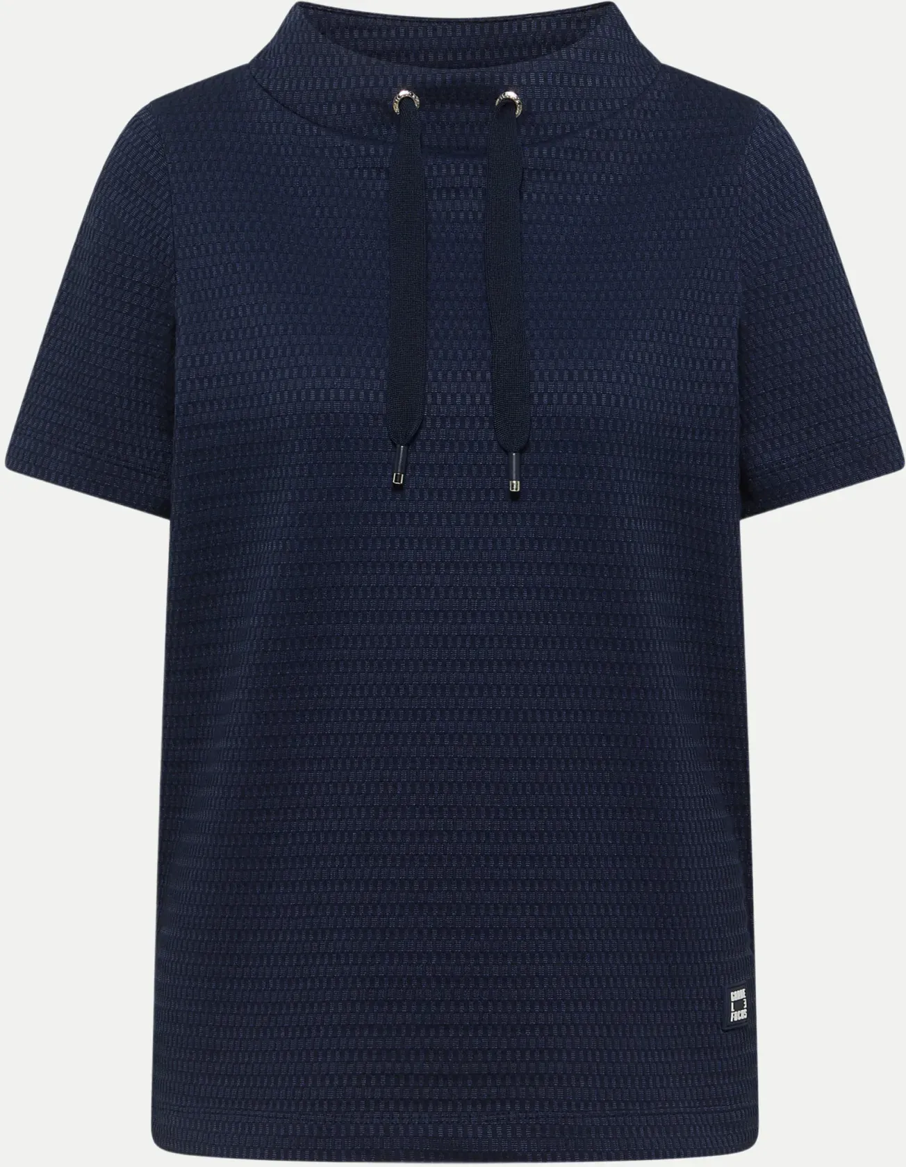 T-Shirt mit Stehkragen Blau XXL