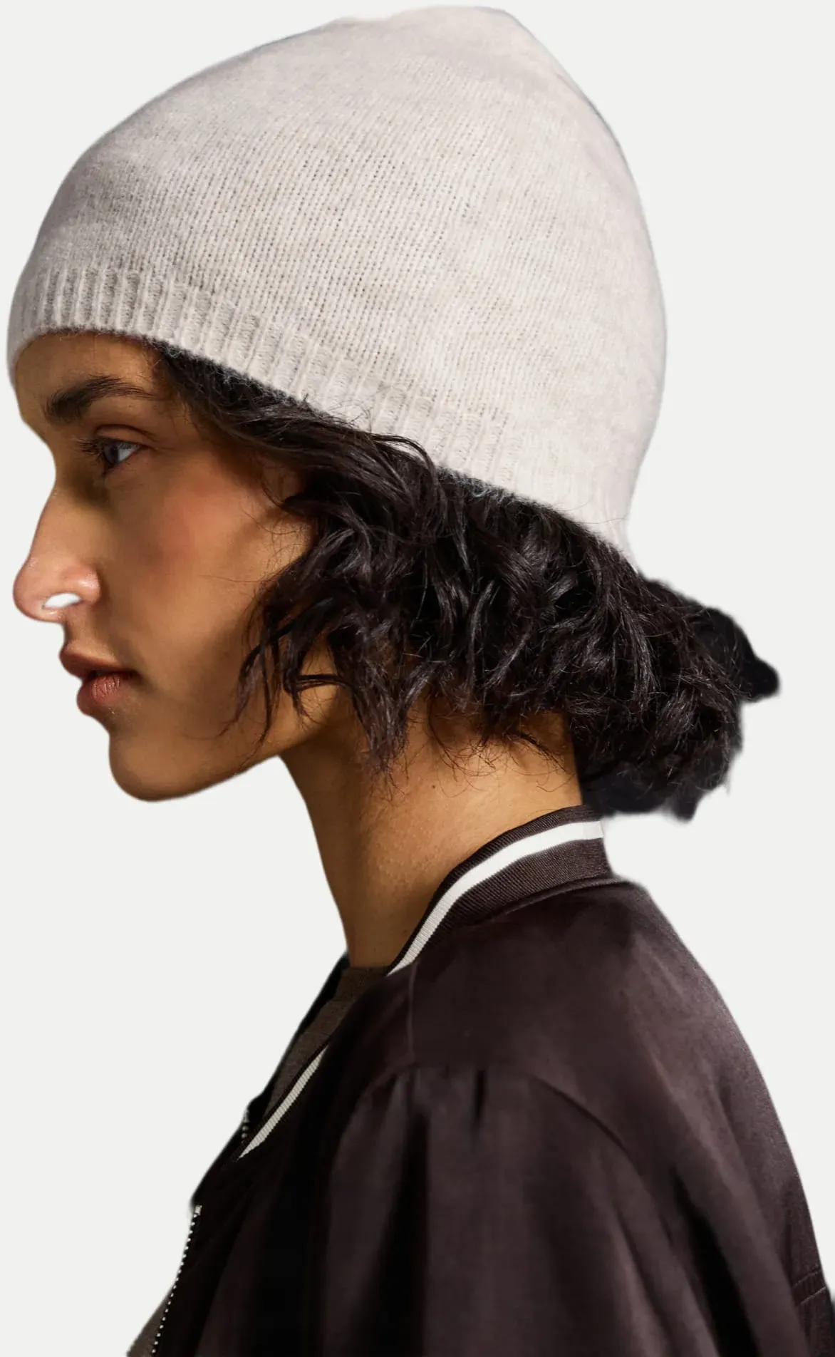 Feinstrick Beanie Weiß