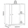 VCM my office Schiebetürenschrank Salia, 920733 anthrazit, honig-eiche 1 Fachboden 60,0 x 37,4 x 74,0 cm