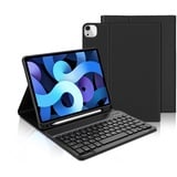 IVEOPPE Tastatur iPad Air 5. Generation, iPad Air 5 Hülle mit Tastatur 10.9" 2022, Magnetisch Abnehmbarer QWERTZ Bluetooth Tastatur für iPad Pro 11, iPad Air 5/4, schwarz