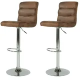 byLIVING by Living Barstuhl 2er-Set ¦ braun ¦ Maße (cm): B: 42 H: 122