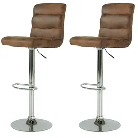 byLIVING by Living Barstuhl 2er-Set ¦ braun ¦ Maße (cm): B: 42 H: 122