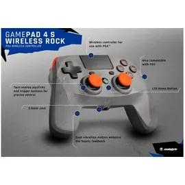 Snakebyte Game:Pad 4 S Wireless Rock grau/orange