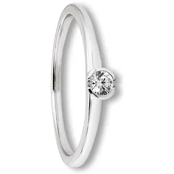 Goldring ONE ELEMENT "Zirkonia Ring aus 333 Weißgold" Gr. 54, silber, Fingerringe, Damen, 54,mit Zirkonia, Weißgold 333, Damen Gold Schmuck