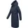 Navahoo Damen Wintermantel mit 2-Wege Reißverschluss, wasserdichten Reißverschlüssen und verstellbarer Kapuze Schokokuss XIV Navy Gr. 3XL - 3XL