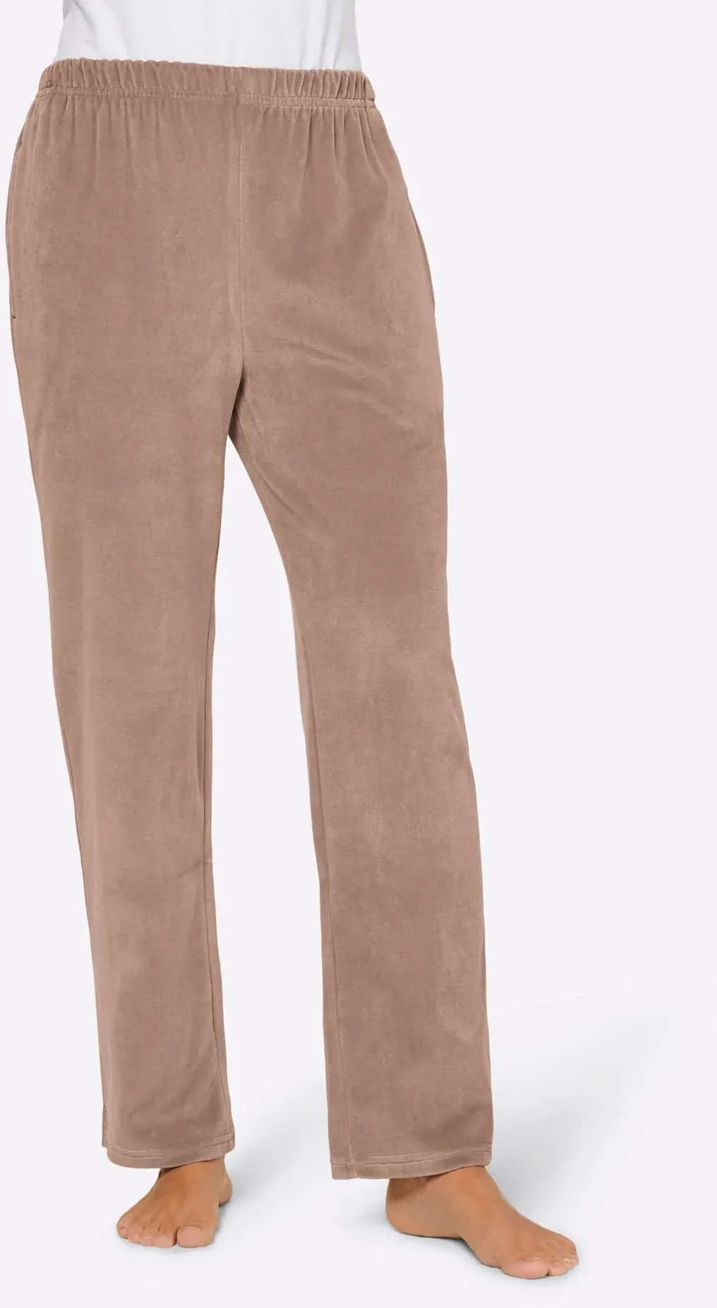 Nickihose FEEL GOOD, Damen, Gr. 20/21, Kurzgrößen, beige, 80% Baumwolle, 20% Polyester, unifarben, Hosen