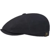 Stetson Hatteras Noir Schirmmütze Damen/Herren - Flatcap mit Wolle und Kaschmir - Wollmütze Herbst/Winter - Ballonmütze mit Flanelfutter - Flat Cap blau 58 cm - 58