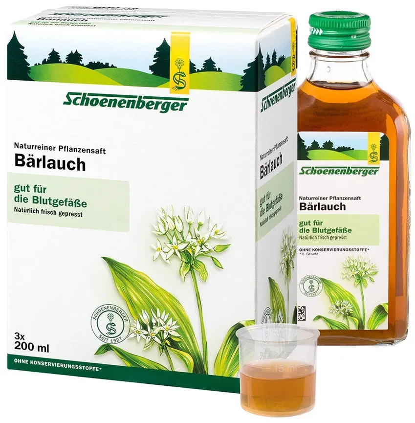 Bärlauch SAFT Schoenenberger Heilpflanze 3X200 ml