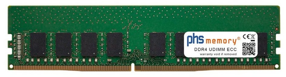 PHS-memory RAM für HP ProLiant ML10 Gen9 (G9) Arbeitsspeicher 32GB - DDR4 - 2400MHz PC4-2400T-E - UDIMM ECC