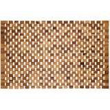 PANA PANA®eco Badematte Holz • Fußmatte 100% Akazienholz • Badvorleger Holz rutschfest • Holzmatte aus Echtholz • Natürlicher Badvorleger • Fußmatte Natur • Größe: 50 x 80 cm