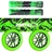 Fantic26 Stunt Scooter Ersatzteile Bundle Swirl Schwarz/Grün