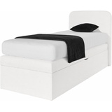 Westfalia Schlafkomfort Boxspringbett, wahlweise mit Bettkasten und 2 Matratzenqualitäten, weiß , 82702953-0 Kunstleder mit Bettkasten-Öffnung rechts-Ohne Topper
