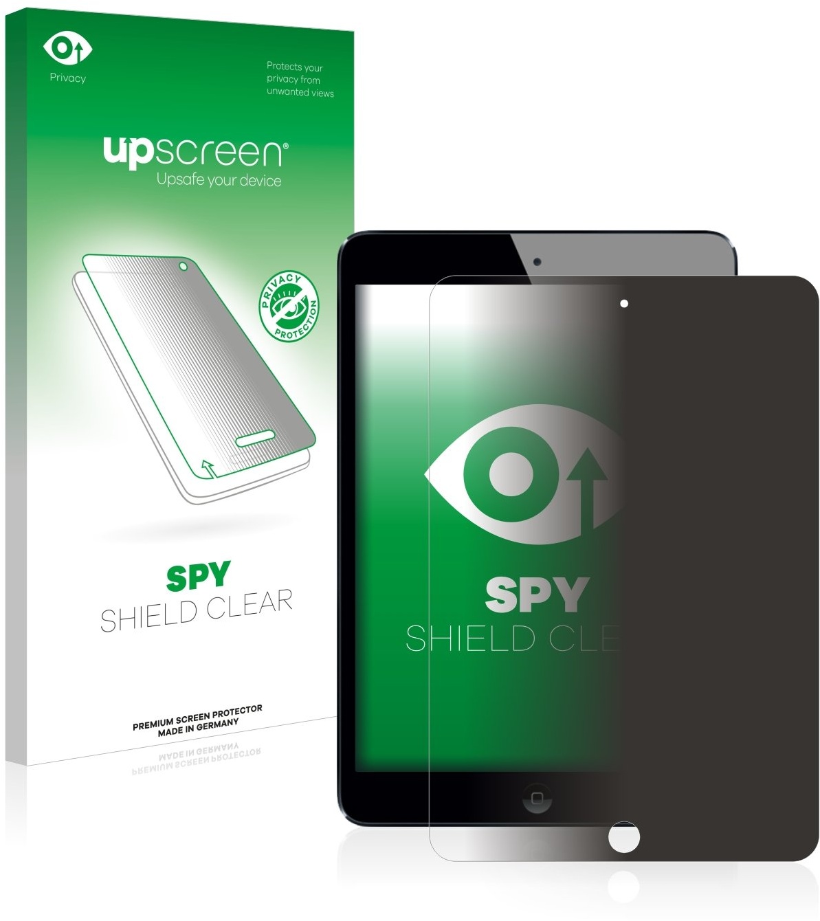 upscreen Anti-Spy Blickschutzfolie für Apple iPad Mini 2 2013 Privacy Screen Displayschutz-Folie [Sichtschutz, Blaulichtfilter]