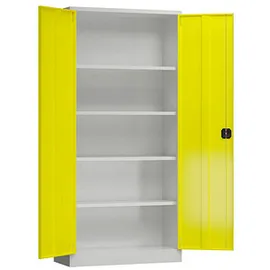 Classix Stahlschrank X-530356 zinkgelb, lichtgrau 92,0 x 50,0 x 194,5 cm, aufgebaut