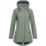 ankerglut Damen Softshellmantel Kurzmantel Mit Kapuze Gefüttert Übergangsjacke #Ankerglutbrise Softshelljacke, Slate Gray, 44 EU - 44
