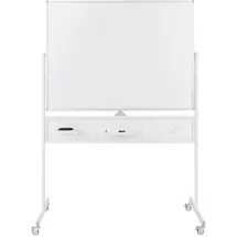 Costway Doppelseitiges Mobiles Whiteboard mit Rollen 120 x 90 cm Weiß