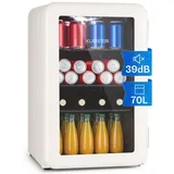 Klarstein PopLife 70 Getränkekühler Kühlschrank 70 Ltr 0-10 °C Retro-Design LED