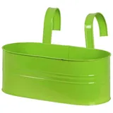 Siena Garden Balkonkasten oval mit Halter 39 x 16,5 x 14,5 cm grün