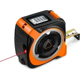 Tacklife TM-L02, 3-in-1 Massband Laser Entfernungsmesser Rollmaßband, Messrad Lasermessung 40m Bandmaß 5m, Laser Messgerät mit Typ-C-Schnittstelle