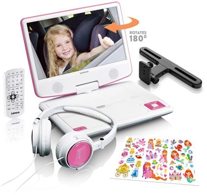 Lenco portabler DVD-Player »DVP-920PK« - pink - weiß