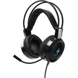 DELTACO GAMING DH110 Stereo LED Gaming Kopfhörer Kopfhörer (inkl. 5 Jahre Herstellergarantie) schwarz