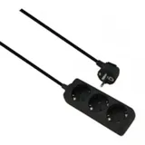 helos Steckdosenleiste CLASSIC 5 m Schwarz 3 St.
