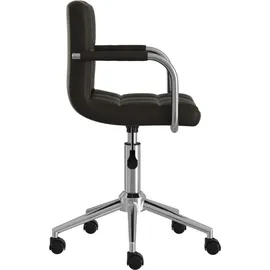 vidaXL Bürostuhl Kunstleder Schwarz