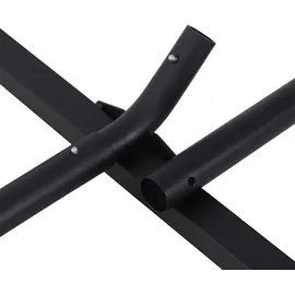 Outsunny Hängemattengestell für Hängematten Hängemattenständer mit Haken Garten Strand Metall 360 x 92 x 115 cm bis 120 kg - Schwarz