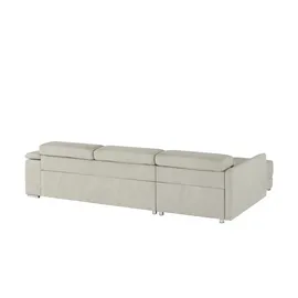 U N O Sports uno Ecksofa Mikrofaser Isabeli , grau , Maße (cm): B: 299 H: 72 T: 211.0