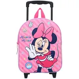 Disney Minnie Mouse Kinderkoffer Trolley Schulrucksack Rosa mit Rollen und verstellbaren Gurten rosa