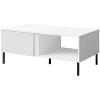 Mirjan24 Couchtisch Weiß, Rechteckig,Rechteckig, rund, 110x45x60 cm, Wohnzimmer, Wohnzimmertische,