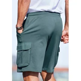 AUTHENTIC LE JOGGER "kurze Sweathose", Herren, Gr. 3XL (64/66), N-Gr, grün, Sweatware, Obermaterial: 60% Baumwolle, 40% Polyester, unifarben, regular fit ca. Mitte Knie, Hosen Sweatshorts, Cargotaschen mit Webdetails