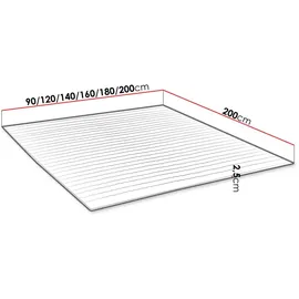 Mirjan24 Mandula Topper 200 x 200 cm weiß