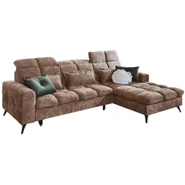 A.Z. Iwaniccy Eckcouch Webstoff 3-Sitzer Braun