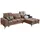 A.Z. Iwaniccy Eckcouch Webstoff 3-Sitzer Braun