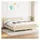 vidaXL Boxspringbett mit Matratze Creme 180x200 cm Stoff