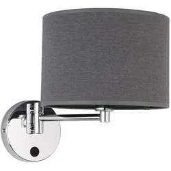 Wandleuchte Hotel mit grauen Textilschirm