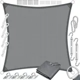 Kesser KESSER® Sonnensegel Sonnenschutz Windschutz HDPE Gewebe wasserabweisend & windabweisend 5-Fach quer vernäht robust | stabil Schattenspender... Garten Balkon Terrasse