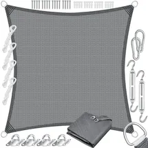 Kesser KESSER® Sonnensegel Sonnenschutz Windschutz HDPE Gewebe wasserabweisend & windabweisend 5-Fach quer vernäht robust | stabil Schattenspender... Garten Balkon Terrasse