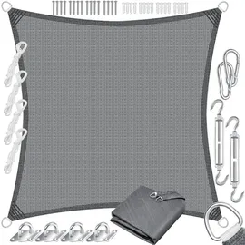 Kesser KESSER® Sonnensegel Sonnenschutz Windschutz HDPE Gewebe wasserabweisend & windabweisend 5-Fach quer vernäht robust | stabil Schattenspender... Garten Balkon Terrasse