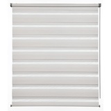 GARDINIA Doppelrollo de luxe, Duo-Rollo, Seitenzugrollo, Transparente und blickdichte Streifen, Verstellbar, 60 x 180 cm, Creme-melange