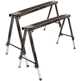 Lemodo Arbeitsbock Stahl schwarz höhenverstellbar 2er Set