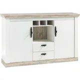 Home Affaire Sideboard »Florenz«, im romantischen Landhaus-Look, Breite 168 cm weiß
