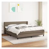 vidaXL Boxspringbett 180 x 200 cm Taupe