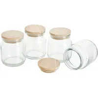 VBS Hobby Service Vorratsglas mit Holzdeckel 100 ml 4 St.