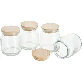 VBS Hobby Service Vorratsglas mit Holzdeckel 100 ml 4 St.