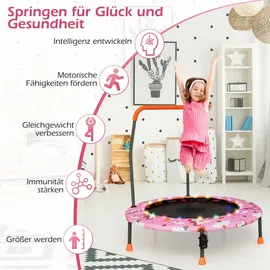 Costway Kindertrampolin 92 cm Rosa